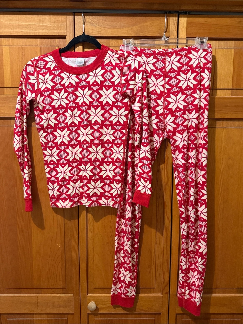 Hanna Andersson Long John Pajama Set Scandi Snowflake
